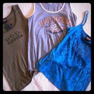 Threesome of Harley Davidson tank tops!